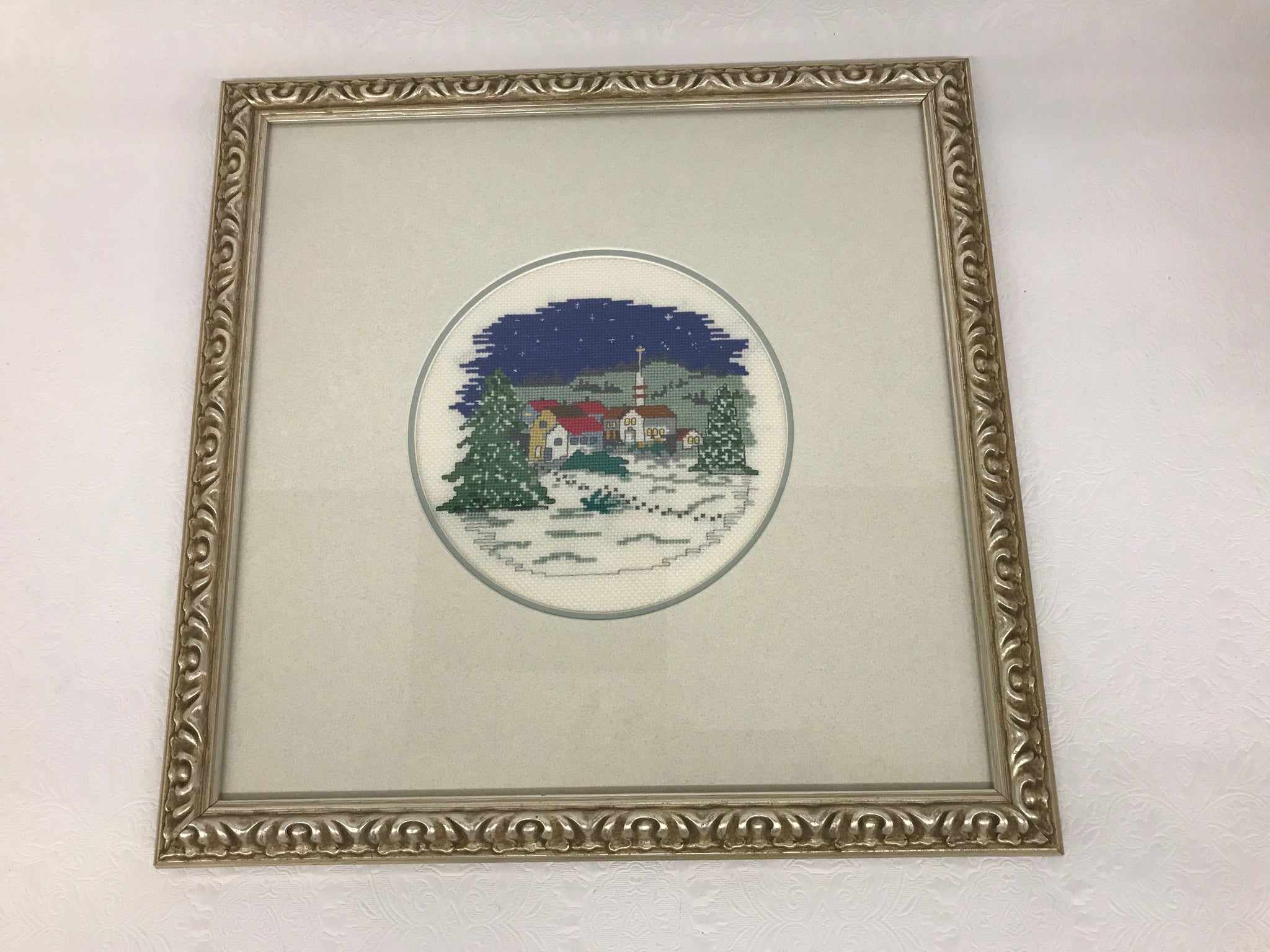 WINTER SCENE CUSTOM-FRAMED NEEDLEPOINT – Evolve Caledon